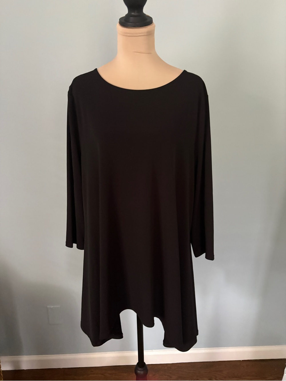 JM Collection Black Scoop Neck Tunic